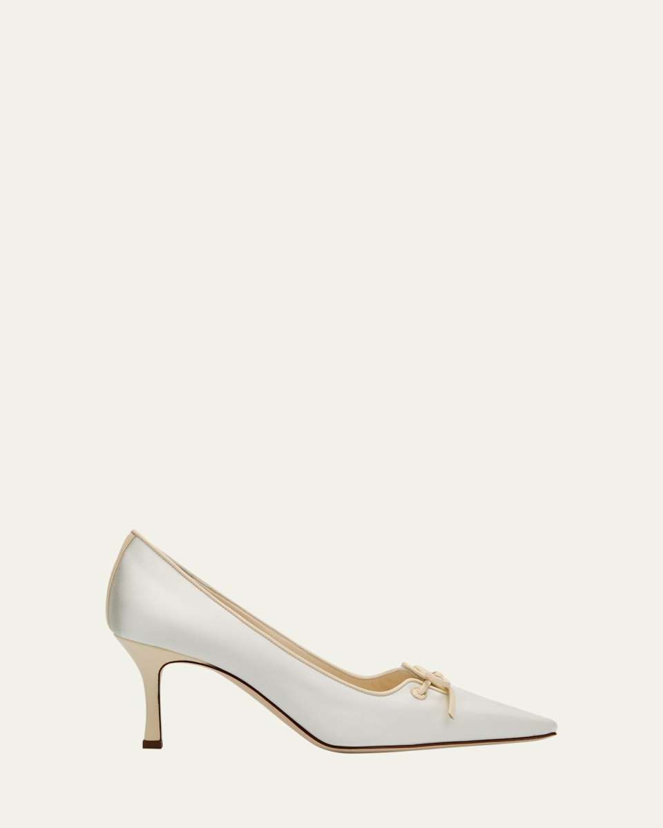 Zaman Silk Lace-Up Pumps